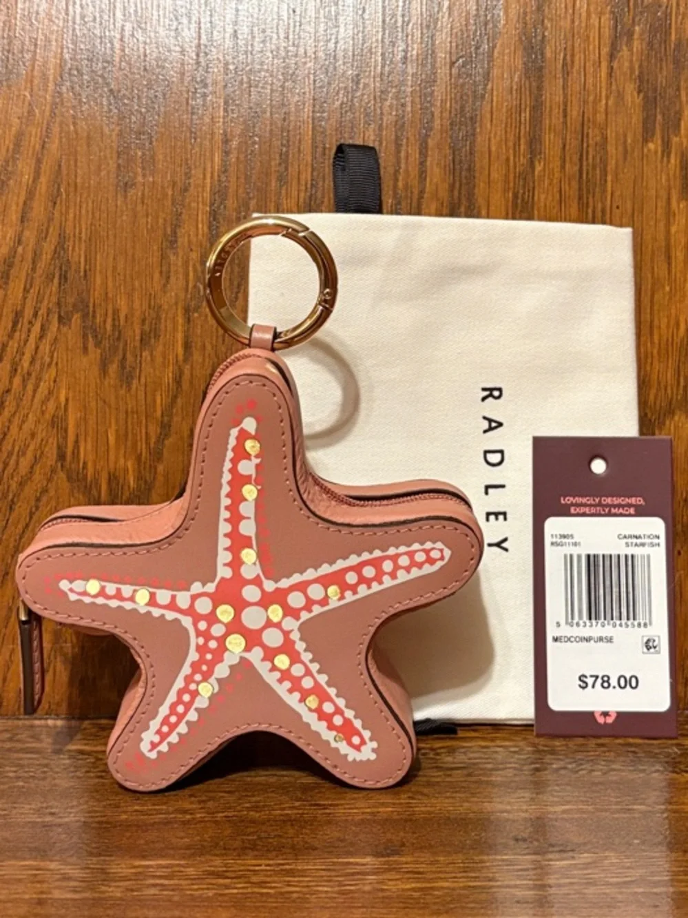 NWT-Radley London-SET-Picton Place-Seashell Cardholder & Starfish CoinPurse-$146